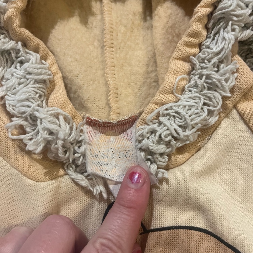 Vintage Lion King Nala Costume Outfit One Piece 2 Two Toned Ears Hood - Picture 3 of 8